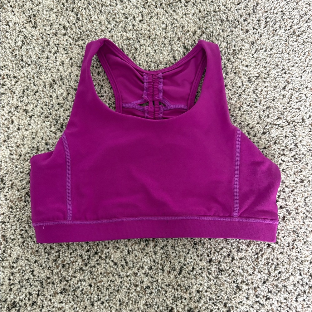 Freely Purple Racerback Girls/Juniors Sports Bra with Elastic Band